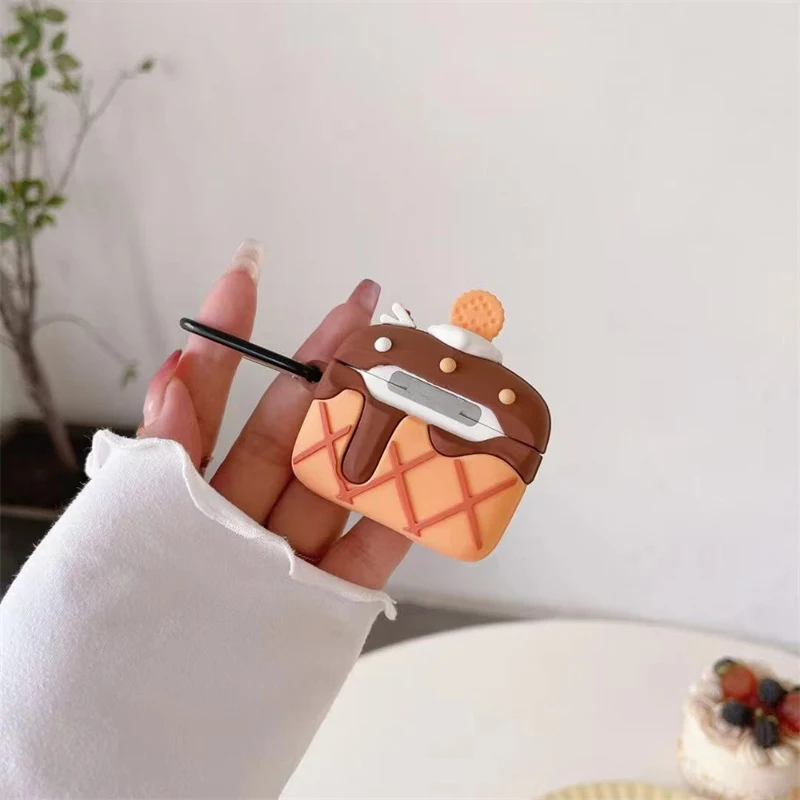 Chocolate Cream Cake Wireless Earphone Case Protect your earbuds in a deliciously stylish way. Enjoy a sweet design and — photo 3