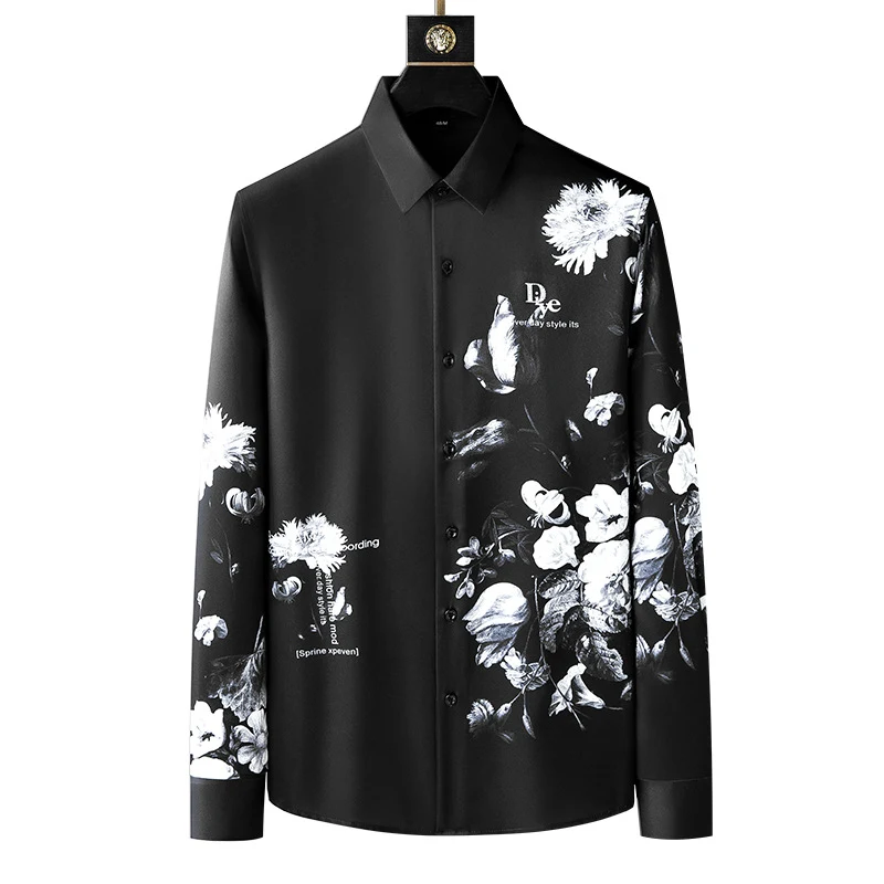 Title 5, Camicia da uomo slim fit con stampa con pittura...