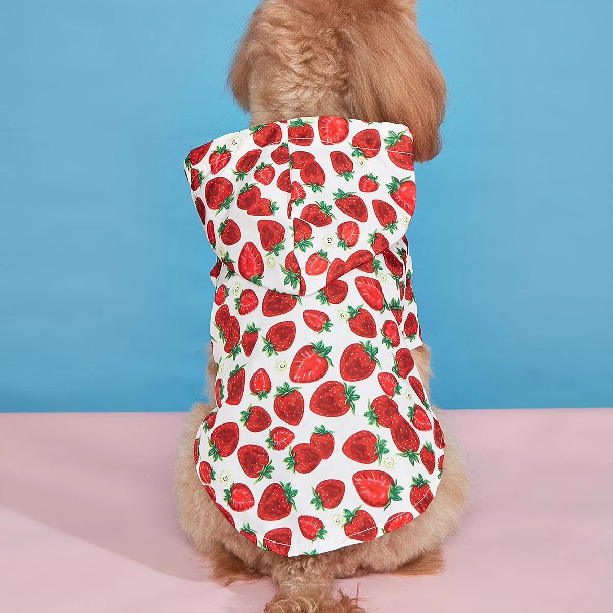 Title 4, Strawberry Pattern Spring and Summer Dog Clothe...