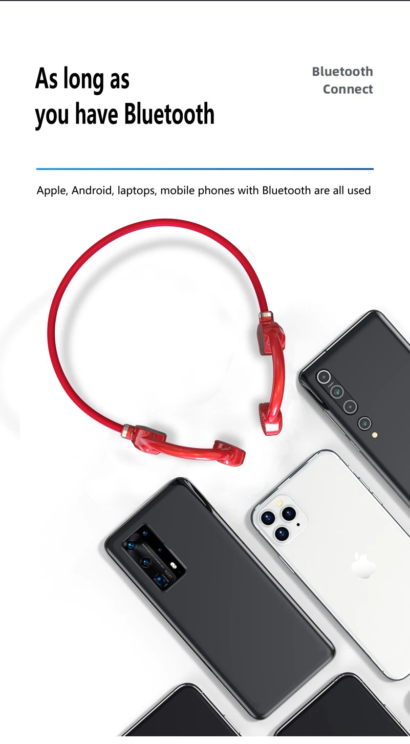 Title 3, Bone Conduction Wireless Bluetooth Headset Ster...