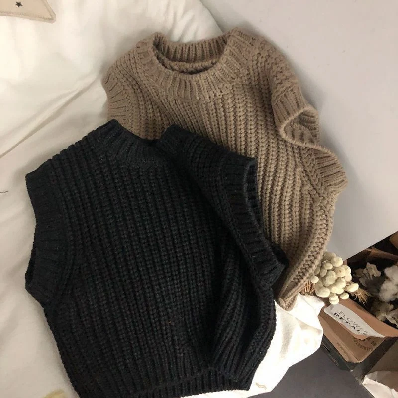 Title 7, Thick Stripe Thickened Wool Vest Spring And Aut...