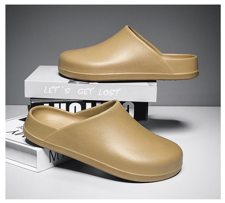 Closed-toe Slippers Outdoor Wear Non-slip Waterproof and Oil Resistant Half Slippers for Protection and Comfort — photo 15