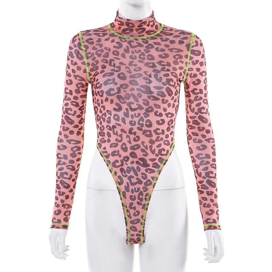 Title 10, Leopard-Print Slim Onesie Splicing