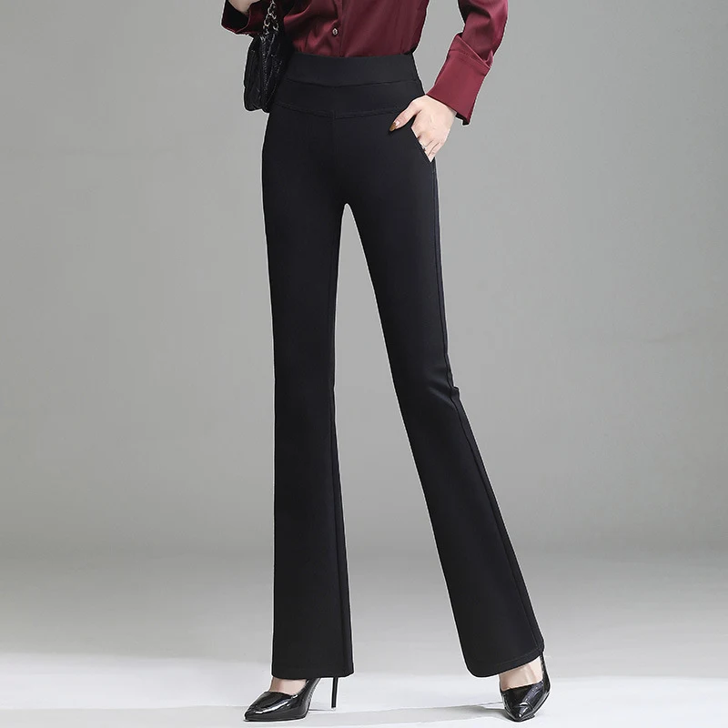 Title 2, High Waist Wide Leg Drape Professional Trousers...