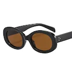 Bright black frame tea slices