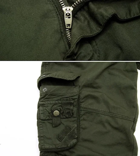 Title 10, Plus Size Workwear Shorts Casual Multi-pocket F...