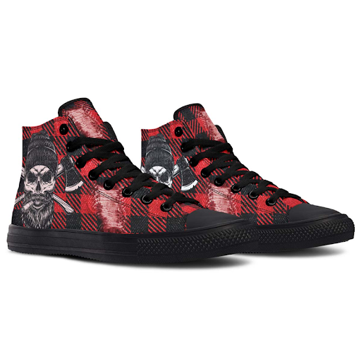 Title 8, Bedrukte hoge canvas schoenen voor koppels. Uni...