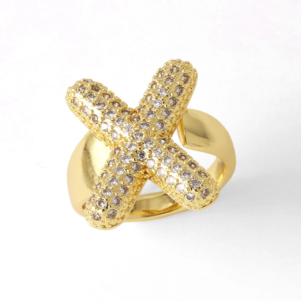 Anel com 26 Letras Inglesas para Mulheres, Banhado a Ouro e com Zircônia Completa, Joia Elegante e Personalizada, Presente Ideal — foto 5