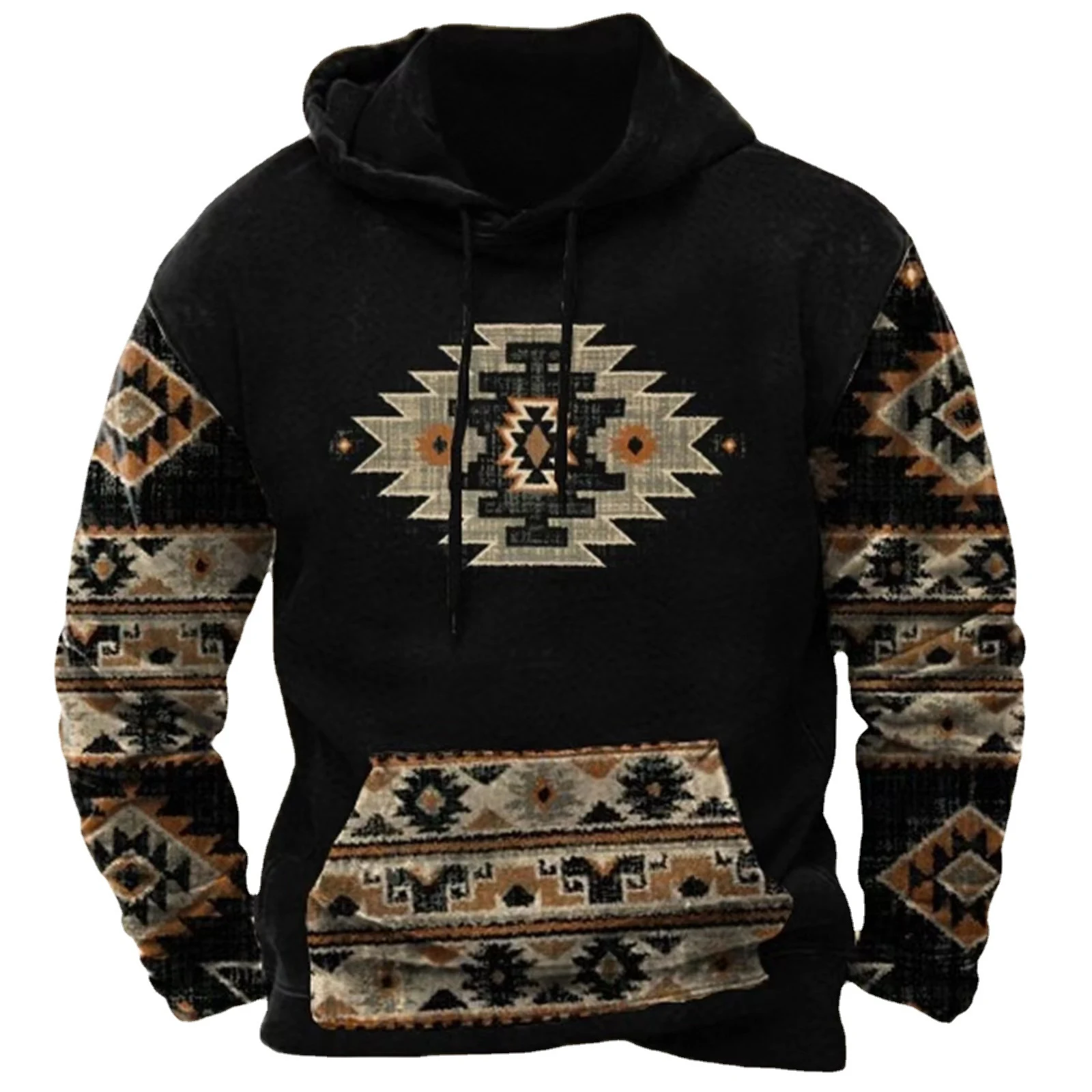 Moletom com capuz Viking Myth Masculino, impressão digital, tendência street. Conforto e estilo nórdico para um visual moderno e urbano. Vista-se com lendas. — foto 6