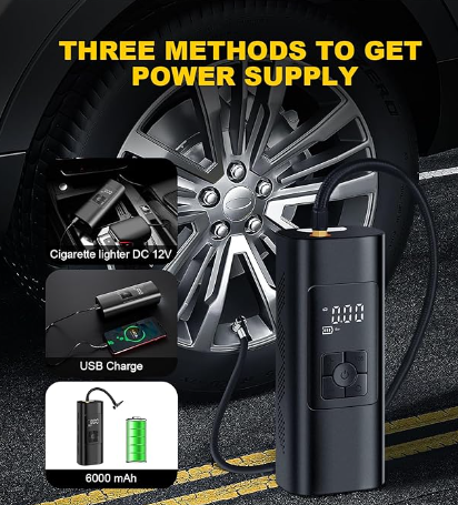 Title 5, Wireless Portable Car Tire Inflator Digital Dis...