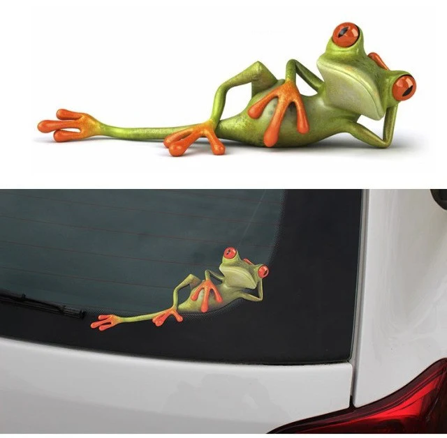 Title 4, Funny Frog Car Body Scar Cover Sticker Hide scr...