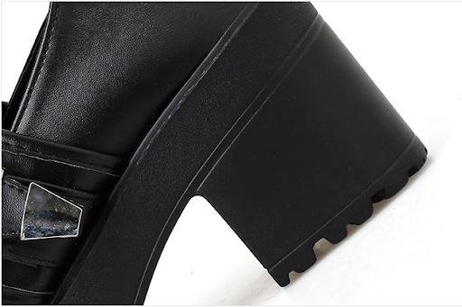Title 1, Classic thick-soled, thick high-heeled ankle boots