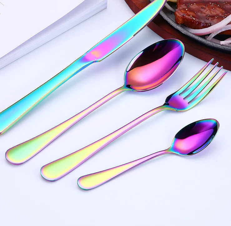 Gold-Plated Stainless Steel Western Steak Cutlery Set with Spoon. Premium Dinnerware for a Luxurious Dining Experience. — photo 14