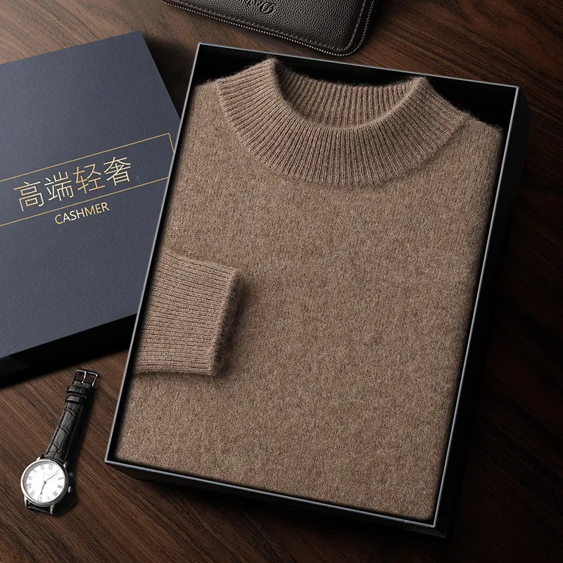 Men's Double-strand Thickened Cashmere Sweater, luxurious warmth and comfort, perfect for cold weather, premium softness — photo 7