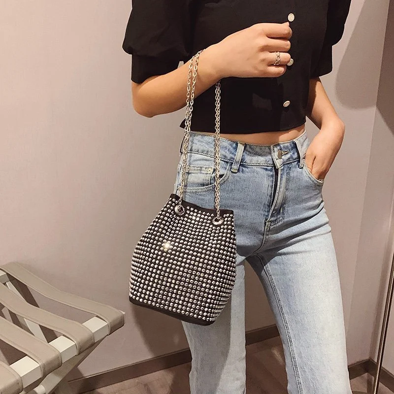 Title 2, Bolsa feminina de ombro único, balde completo d...
