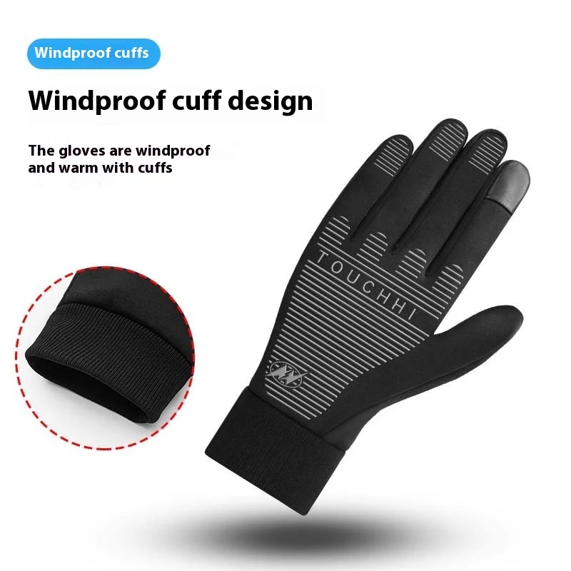 Outdoor Cycling Fleece Lined Warm Gloves Keep your hands cozy and warm while cycling in cold weather. Enjoy comfortable — photo 7