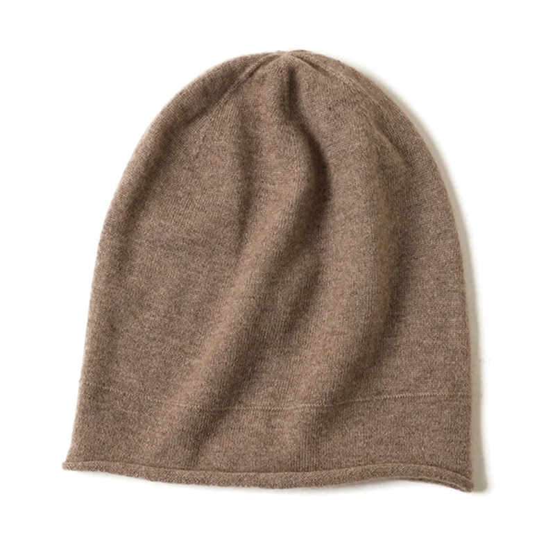 Title 2, Chapéu de malha de caxemira sem franja gorro fe...