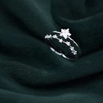 Anel de zircônia Lady Temperament Fashion, um toque de elegância para mulheres modernas. Ideal para realçar seu estilo em qualquer ocasião, sofisticação garantida. — foto 8