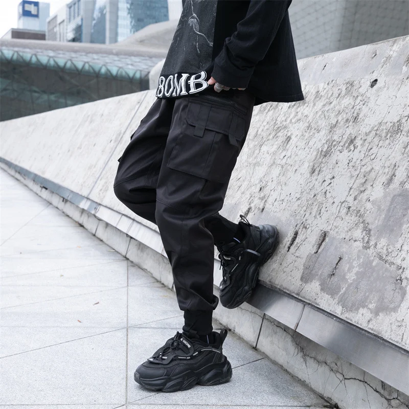 Title 4, Autumn Dark Overalls Mens Loose Multi-pocket A...