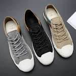 Heren Colorblock Canvas Sneakers met veters, casual schoenen voor mannen, comfortabel en stijlvol voor dagelijks gebruik en vrije tijd. — foto 2