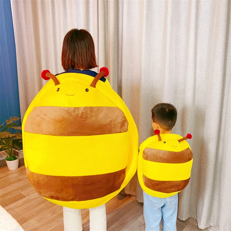Title 2, Cartoon Bee Pillow Wearable Plush Toy. Provides...