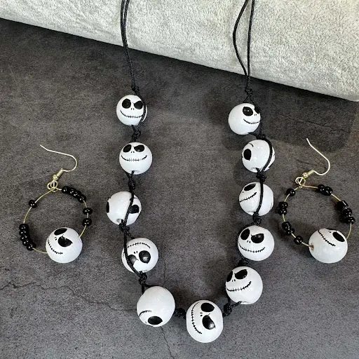 Title 4, Brincos de Halloween Personalizados Colar Conta...