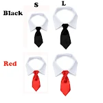 Pet Dog Cat Necktie Tuxedo Bow Tie Black and Red Formal Collar for Dog & Cat Pet Accessories for Wedding Holiday and Par — photo 3