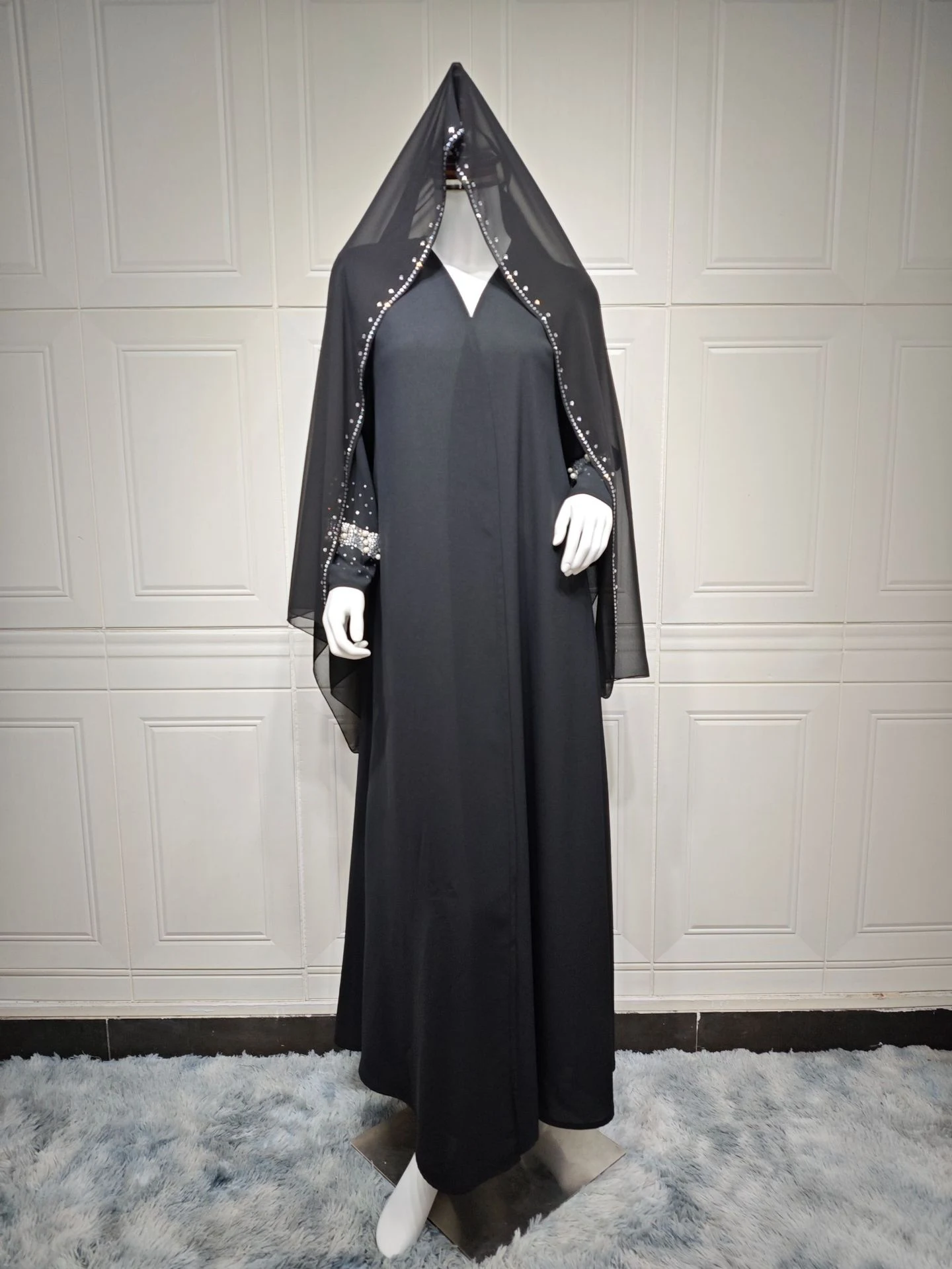 Title 13, Womens Bubble Bead Cardigan Robe Dress with He...