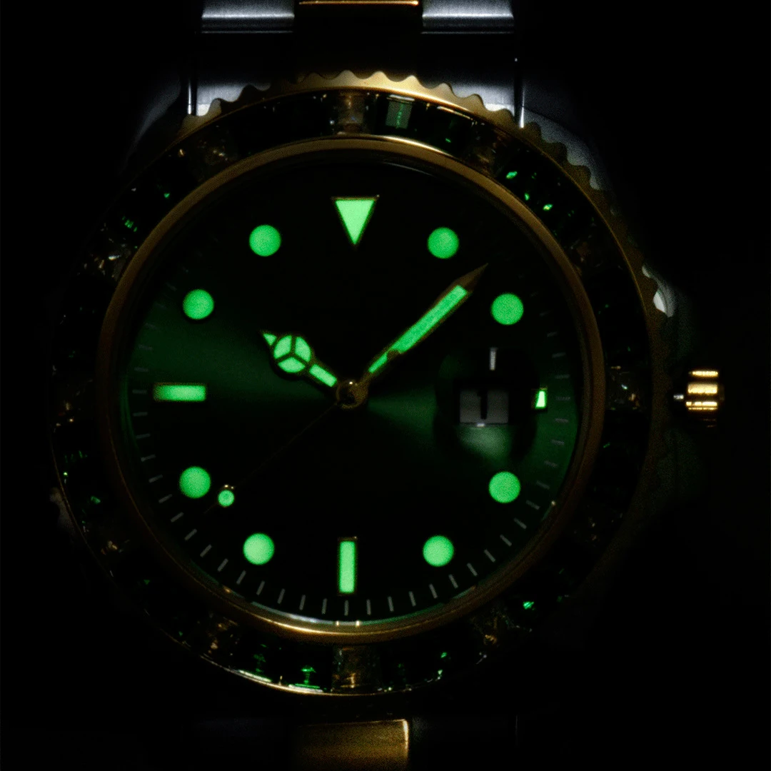 Reloj luminoso de acero inoxidable de moda masculina — foto 6