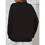 Neue trendige Marke Cartoon Mond Druck lose beiläufige Damen Pullover — foto 2