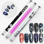 Double head magnetic pen for nail art with plum blossom and floral magnetic printing, perfect for creating stunning and — photo 6