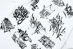Graffiti printed short-sleeved T-shirt for urban style and self-expression. A comfortable and trendy tee for everyday we — photo 20