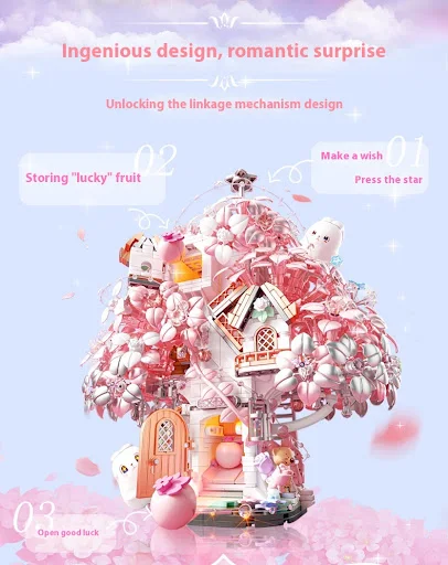 Title 5, Cherry Blossom Season Assembled Building Block ...