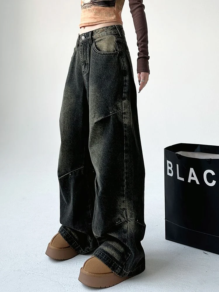 Title 3, Dames Wide Leg Broek Losse Hoge Taille, Comfort...