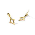 Brincos de orelha XINGX com design irregular e vazado, perfeitos para adicionar um toque moderno e sofisticado ao seu visual diário. — foto 2