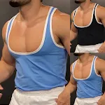 Débardeur d'entraînement sportif multicolore en forme de I pour hommes. Conçu pour le sport. Confortable, respirant et favorisant la performance. — photo 6