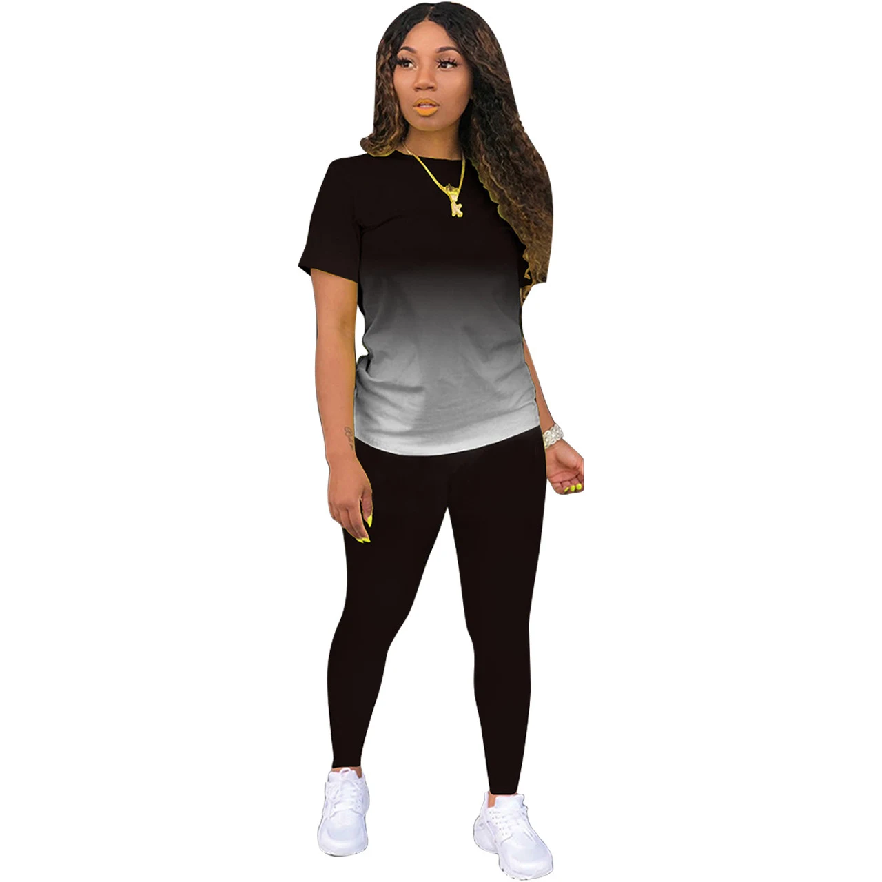 Title 16, Womens Digital Printing Gradient Fashion Casua...