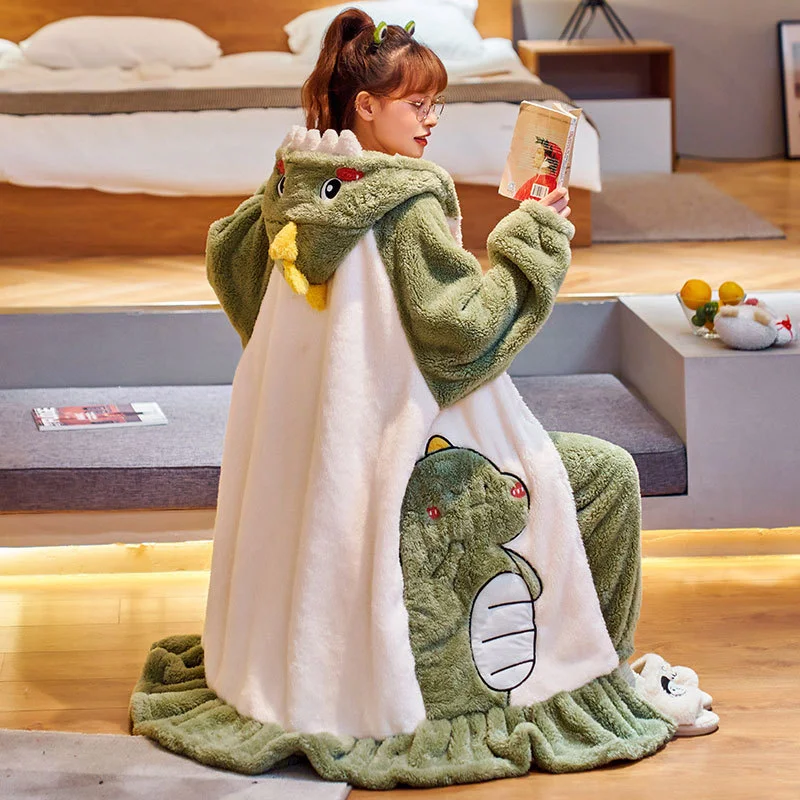 Title 3, Schattig lange flanellen huispak met dinosaurus...