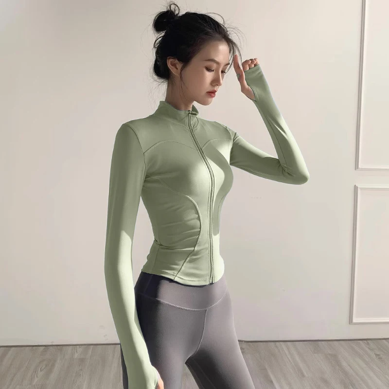 Women's Quick Drying Exercise Coat, Skinny Yoga Clothes, Long Sleeve Top. Perfect for workouts and active lifestyles. Fu — photo 22