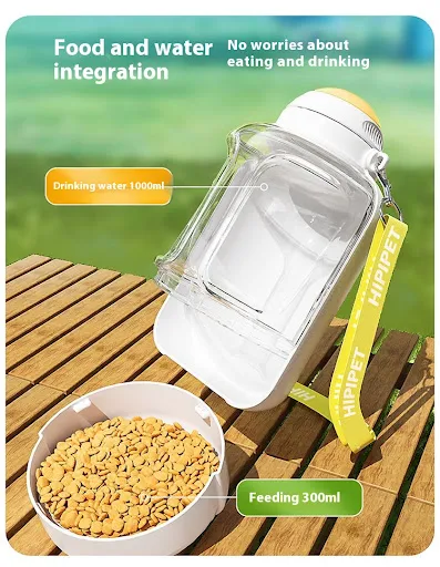 Title 9, 2 in 1 Dog Water and Food Dispenser, Large Capa...