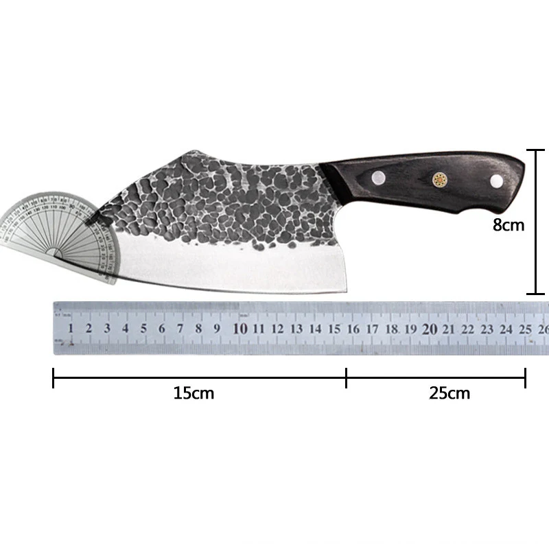 Hand Hammered Stainless Steel Outdoor Kitchen Knife, perfect for deboning, slicing, and preparing food with exceptional — photo 2