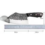 Hand Hammered Stainless Steel Outdoor Kitchen Knife, perfect for deboning, slicing, and preparing food with exceptional — photo 2