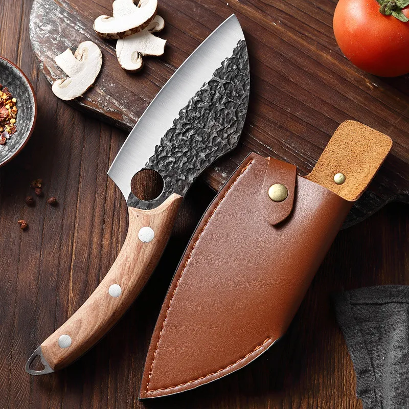 Coltello da piegatura per esterni in acciaio ad alto tenore di carbonio forgiato. Robusto, durevole e perfetto per lavori all'aperto, piegatura precisa. — foto 8
