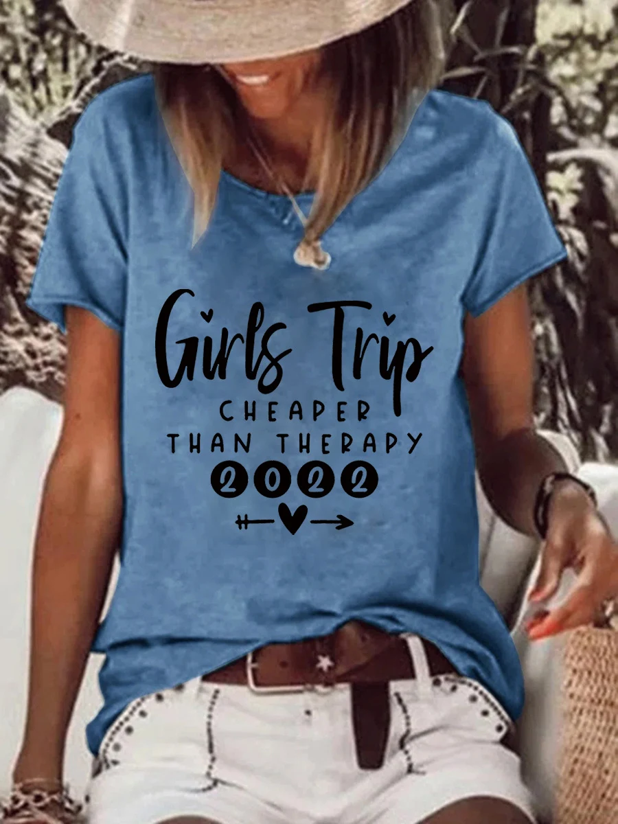 Than Therapy Girls Trip Printed Round Neck Women's T-Shirt — photo 3