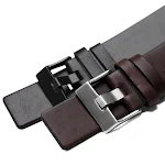 Pulseira de relógio masculina couro com corrente, acessório elegante e durável. Melhora o visual e conforto do seu relógio, complemento perfeito. — foto 3