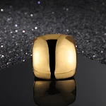 Anel feminino de aço titânio eletroplatado, moda personalidade. Elegância duradoura e estilo único, um acessório perfeito para mulheres. — foto 9
