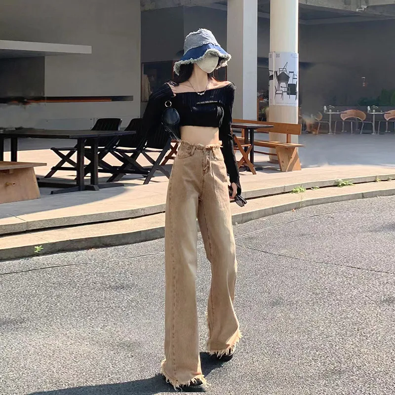 Title 2, Jeans larghi da donna Curry Vintage, gamba drit...