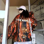 Sweater Oversize National Tide Fenglin Night Maple Leaf Full Printing Tide Brand Jacket INS Loose Hip Hop Jacket — photo 4