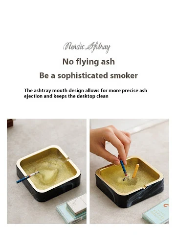 Title 2, Creative Anti-dust Square Ashtray Keeps Your Sp...