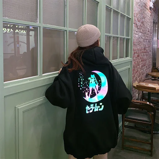 Title 8, Sailor Moon reflektierender Sweatshirt für Mädc...